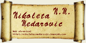 Nikoleta Medarović vizit kartica